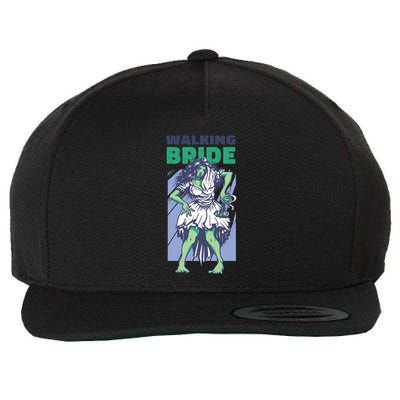 Zombie Walking Bride Wool Snapback Cap