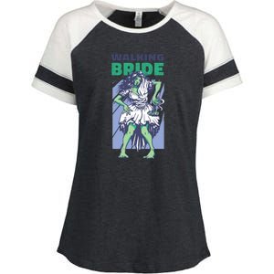 Zombie Walking Bride Enza Ladies Jersey Colorblock Tee