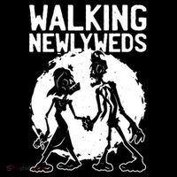 Zombie Walking Newlyweds Stripe Pom Pom Beanie