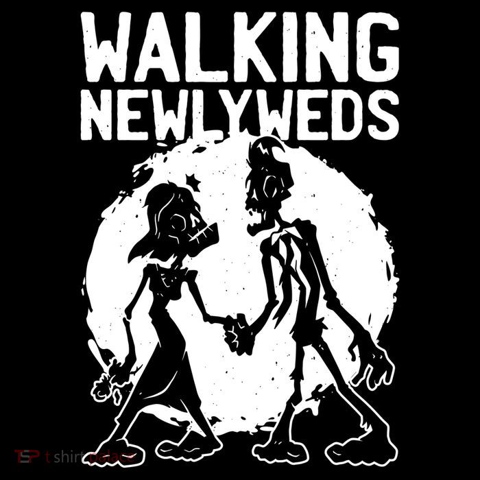 Zombie Walking Newlyweds T-Shirt