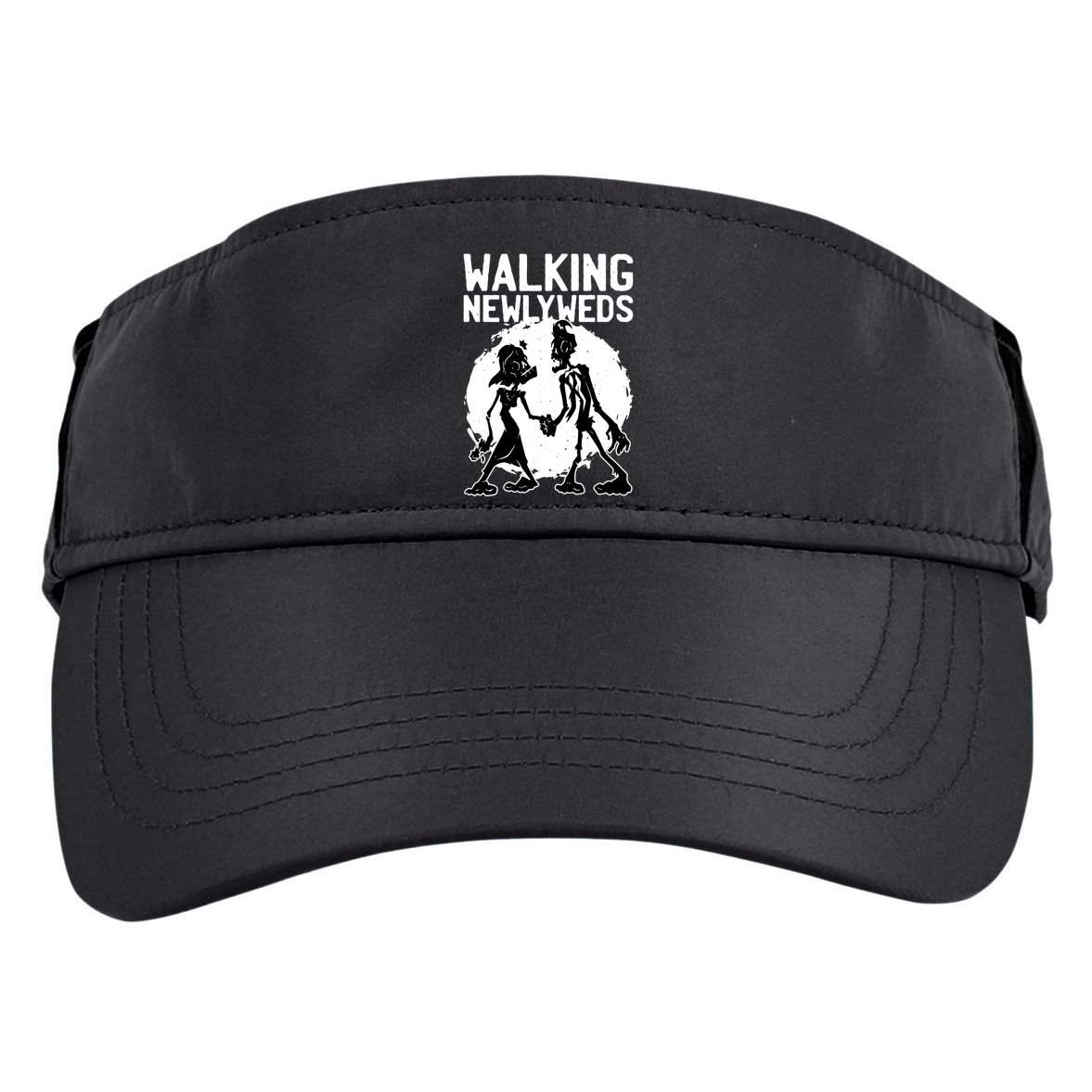 Zombie Walking Newlyweds Adult Drive Performance Visor