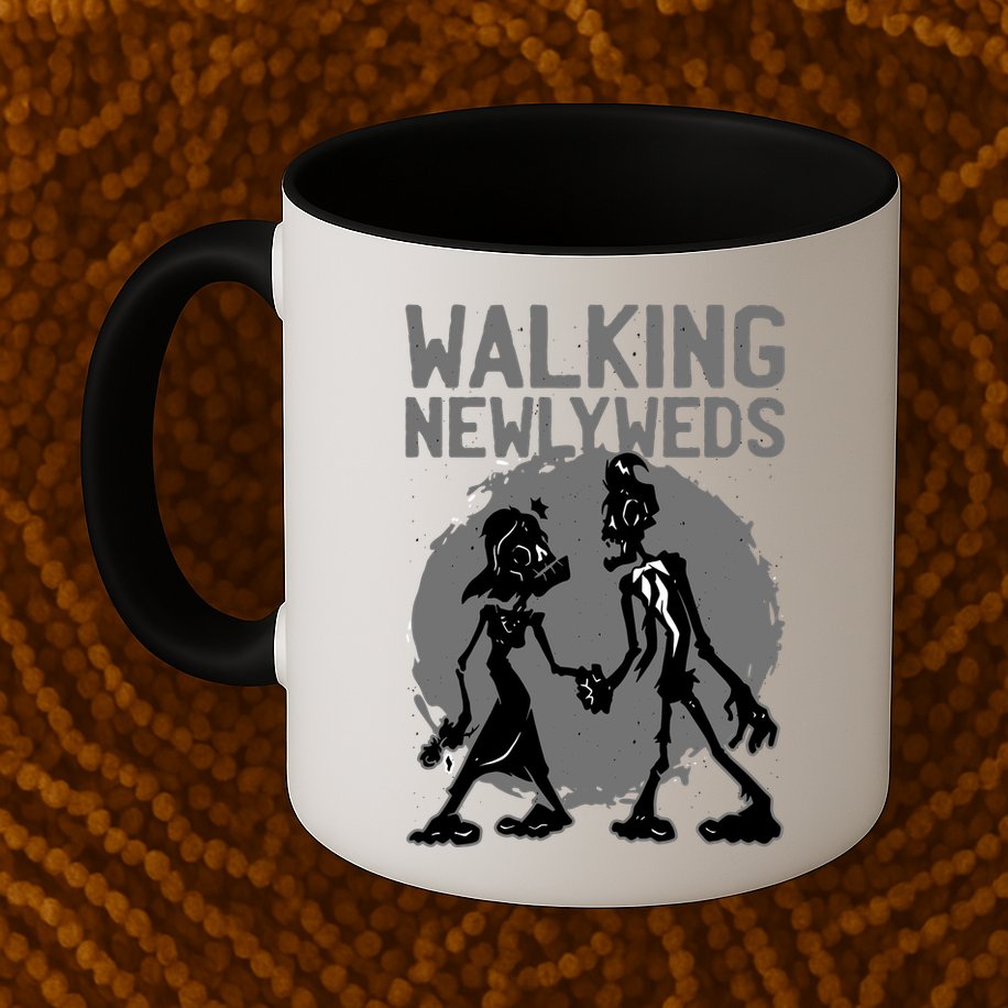 Zombie Walking Newlyweds Mug