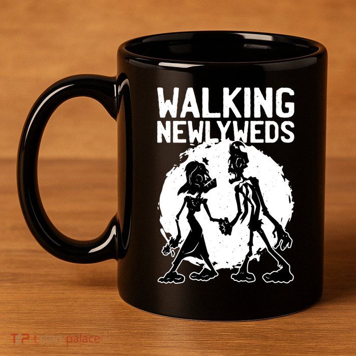 Zombie Walking Newlyweds 11oz C Handle Ceramic Mug
