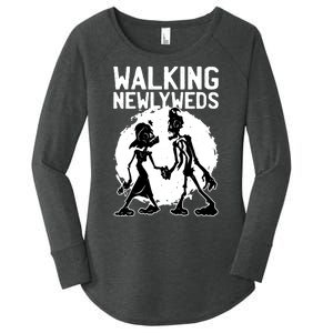 Zombie Walking Newlyweds Women's Perfect Tri Tunic Long Sleeve Shirt