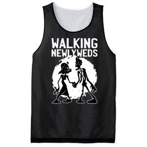 Zombie Walking Newlyweds Mesh Reversible Basketball Jersey Tank