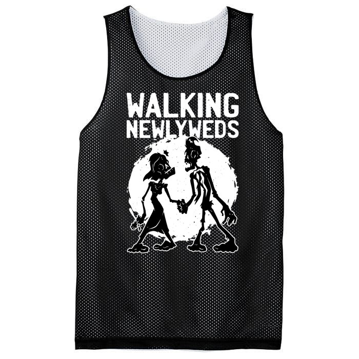 Zombie Walking Newlyweds Mesh Reversible Basketball Jersey Tank