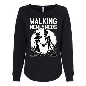 Zombie Walking Newlyweds Womens California Wash Sweatshirt