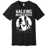 Zombie Walking Newlyweds Premium T-Shirt