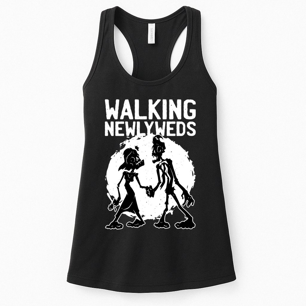 Zombie Walking Newlyweds Womens Tank Top