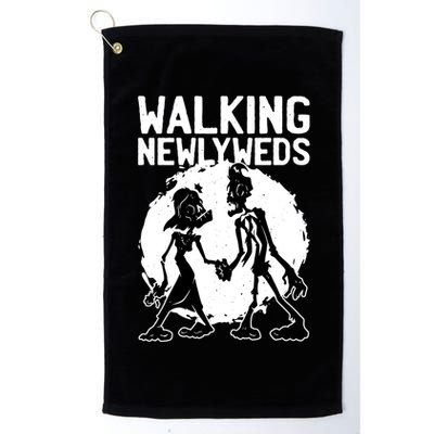 Zombie Walking Newlyweds Golf Towel