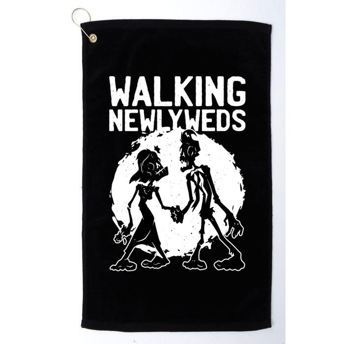 Zombie Walking Newlyweds Golf Towel