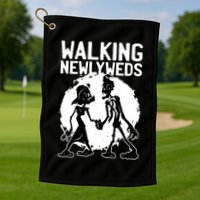 Zombie Walking Newlyweds Golf Towel