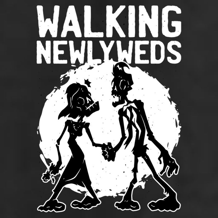 Zombie Walking Newlyweds Golf Towel