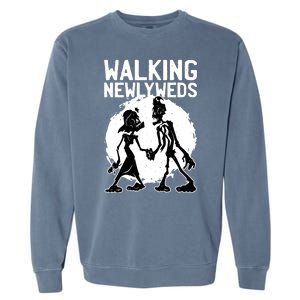 Zombie Walking Newlyweds Garment-Dyed Sweatshirt