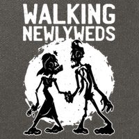 Zombie Walking Newlyweds Cotton Canvas Backpack