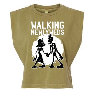 Zombie Walking Newlyweds Garment-Dyed Women's Muscle Tee