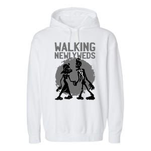 Zombie Walking Newlyweds Garment-Dyed Fleece Hoodie