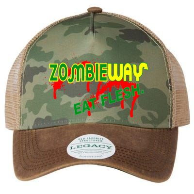 Zombie Way Eat Flesh Legacy Tie Dye Trucker Hat