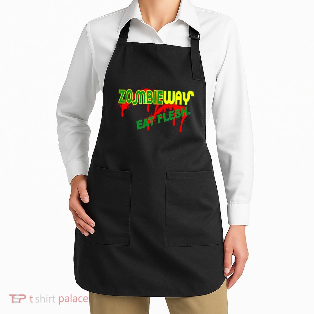 Zombie Way Eat Flesh Apron
