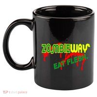 Zombie Way Eat Flesh 11oz C Handle Ceramic Mug