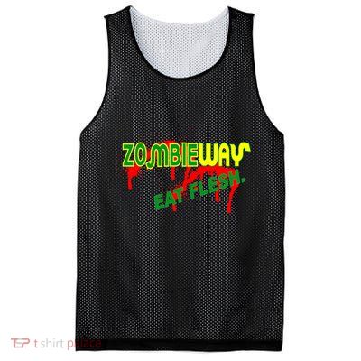Zombie Way Eat Flesh Mesh Reversible Basketball Jersey Tank