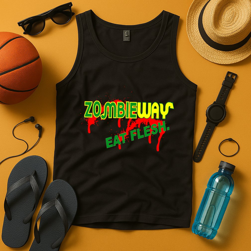 Zombie Way Eat Flesh Tank Top