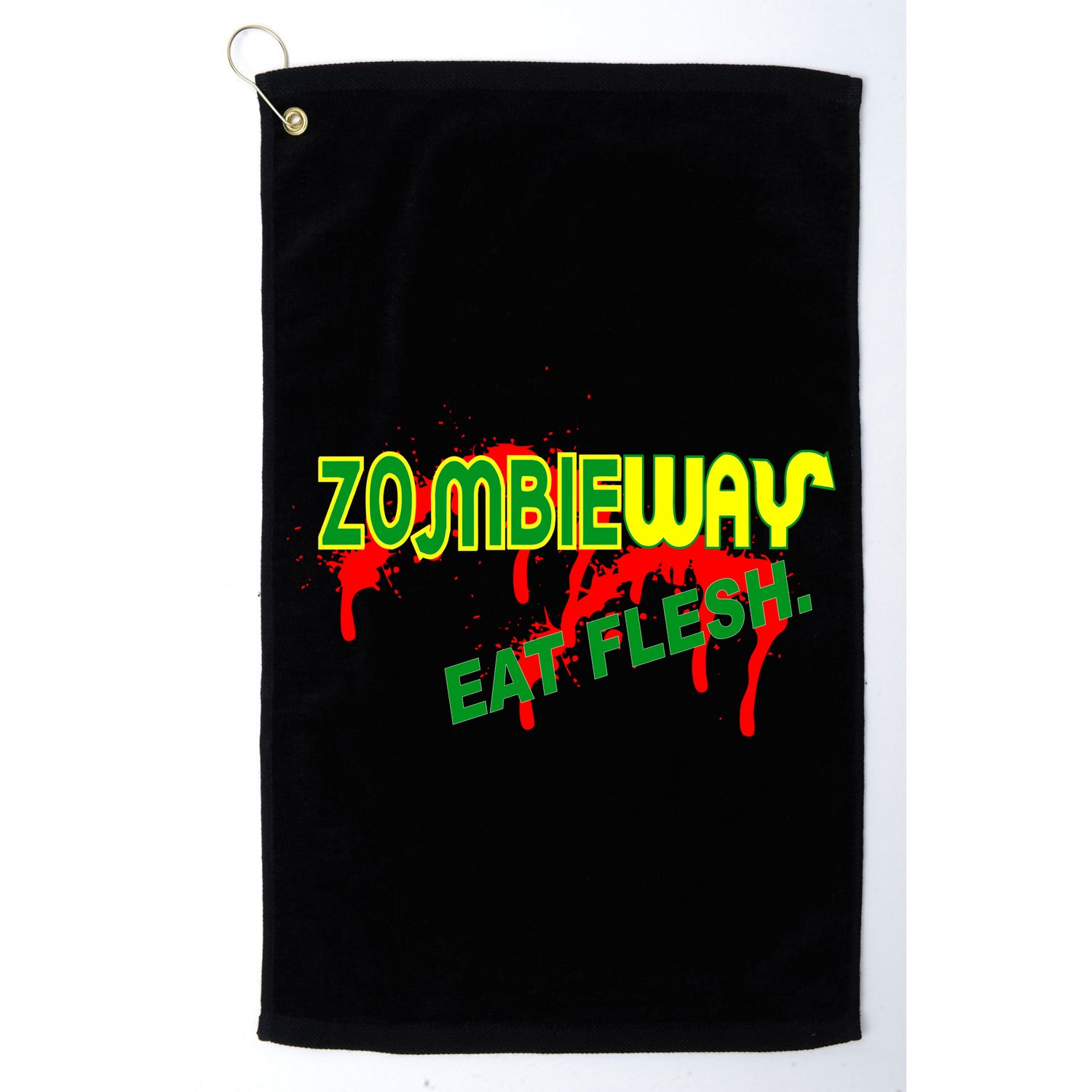 Zombie Way Eat Flesh Golf Towel
