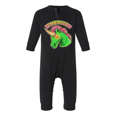 Zombiecorn Zombie Unicorn Infant Fleece One Piece