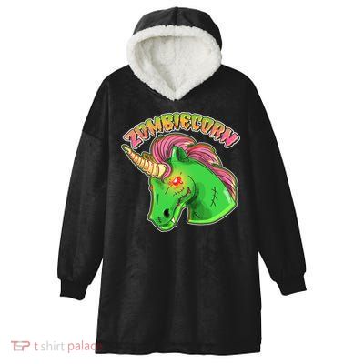 Zombiecorn Zombie Unicorn Hooded Wearable Blanket