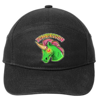 Zombiecorn Zombie Unicorn 7-Panel Snapback Hat