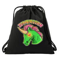 Zombiecorn Zombie Unicorn Drawstring Bag