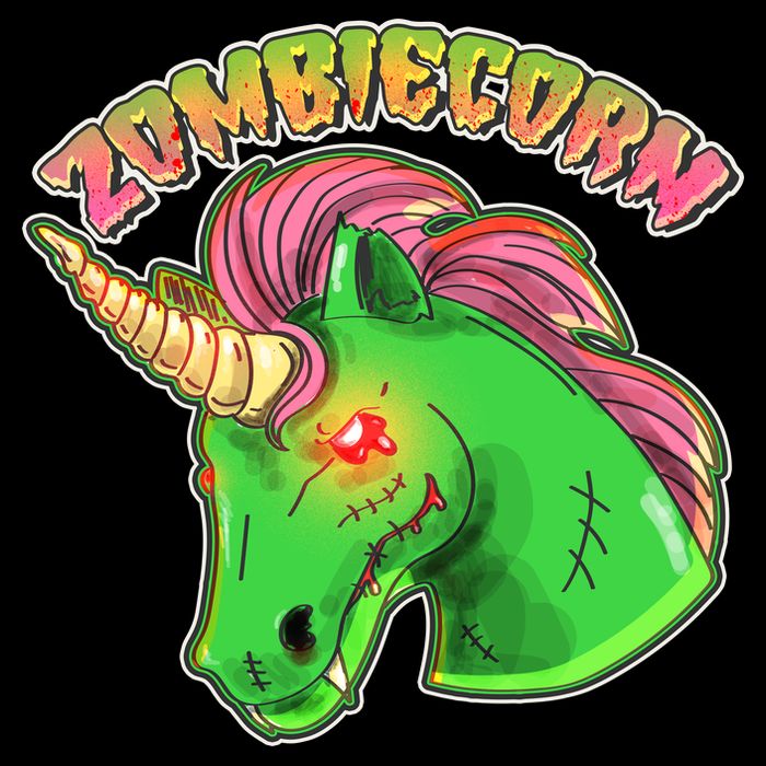 Zombiecorn Zombie Unicorn Drawstring Bag