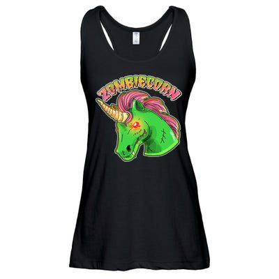Zombiecorn Zombie Unicorn Ladies Essential Flowy Tank