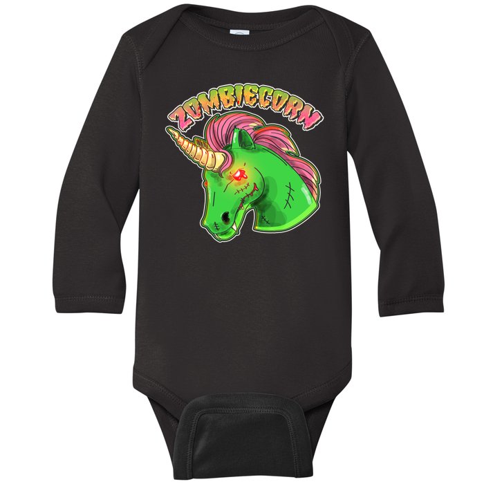 Zombiecorn Zombie Unicorn Baby Long Sleeve Bodysuit