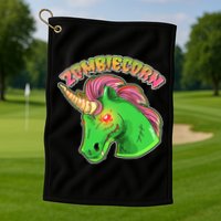 Zombiecorn Zombie Unicorn Golf Towel
