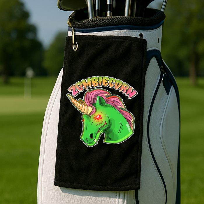Zombiecorn Zombie Unicorn Golf Towel