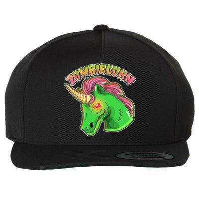 Zombiecorn Zombie Unicorn Wool Snapback Cap