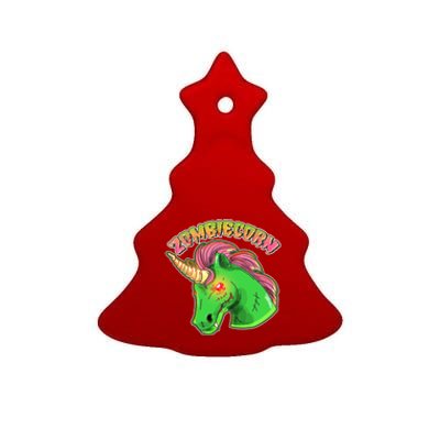 Zombiecorn Zombie Unicorn Ceramic Tree Ornament