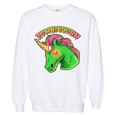 Zombiecorn Zombie Unicorn Garment-Dyed Sweatshirt