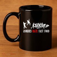 Zombies Eat Brains You'll Be Fine 11oz C Handle Ceramic Mug