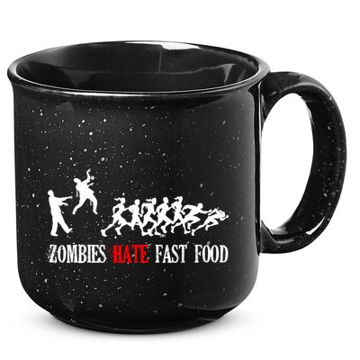 Zombies Eat Brains You'll Be Fine 15oz Campfire Ceramic Mug