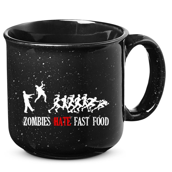 Zombies Eat Brains You'll Be Fine 15oz Campfire Ceramic Mug