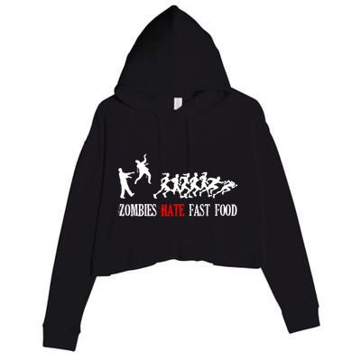 Zombies Eat Brains You'll Be Fine Crop Fleece Hoodie