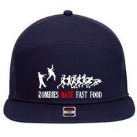 Zombies Eat Brains You'll Be Fine 7 Panel Mesh Trucker Snapback Hat