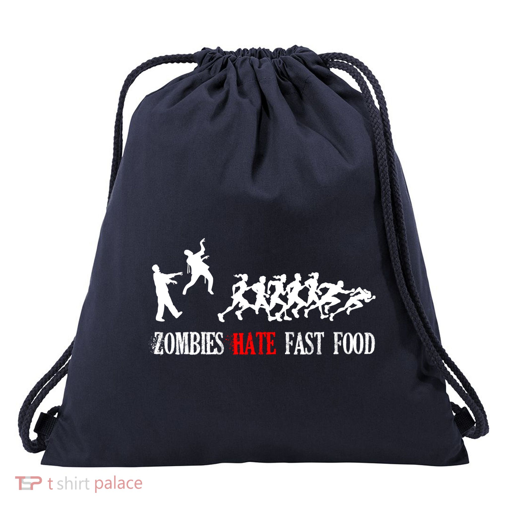 Zombies Eat Brains You'll Be Fine Drawstring Bag