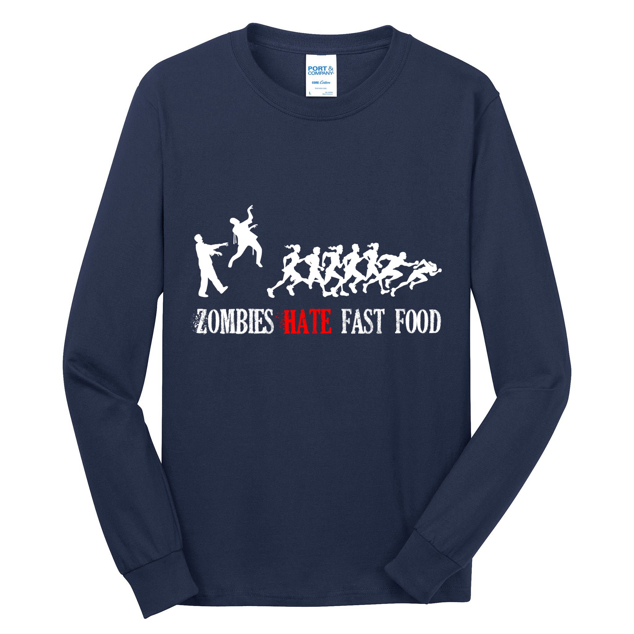Zombies Eat Brains You'll Be Fine Tall Long Sleeve T-Shirt