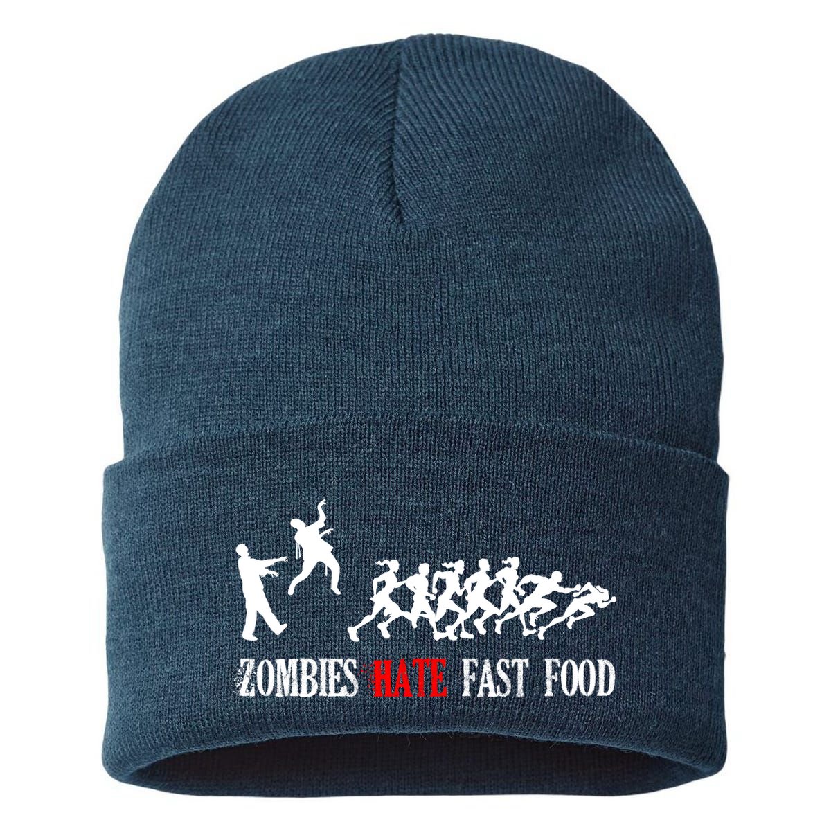 Zombies Eat Brains You'll Be Fine Sustainable Knit Beanie