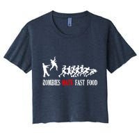 Zombies Eat Brains You'll Be Fine Women's Crop Top Tee