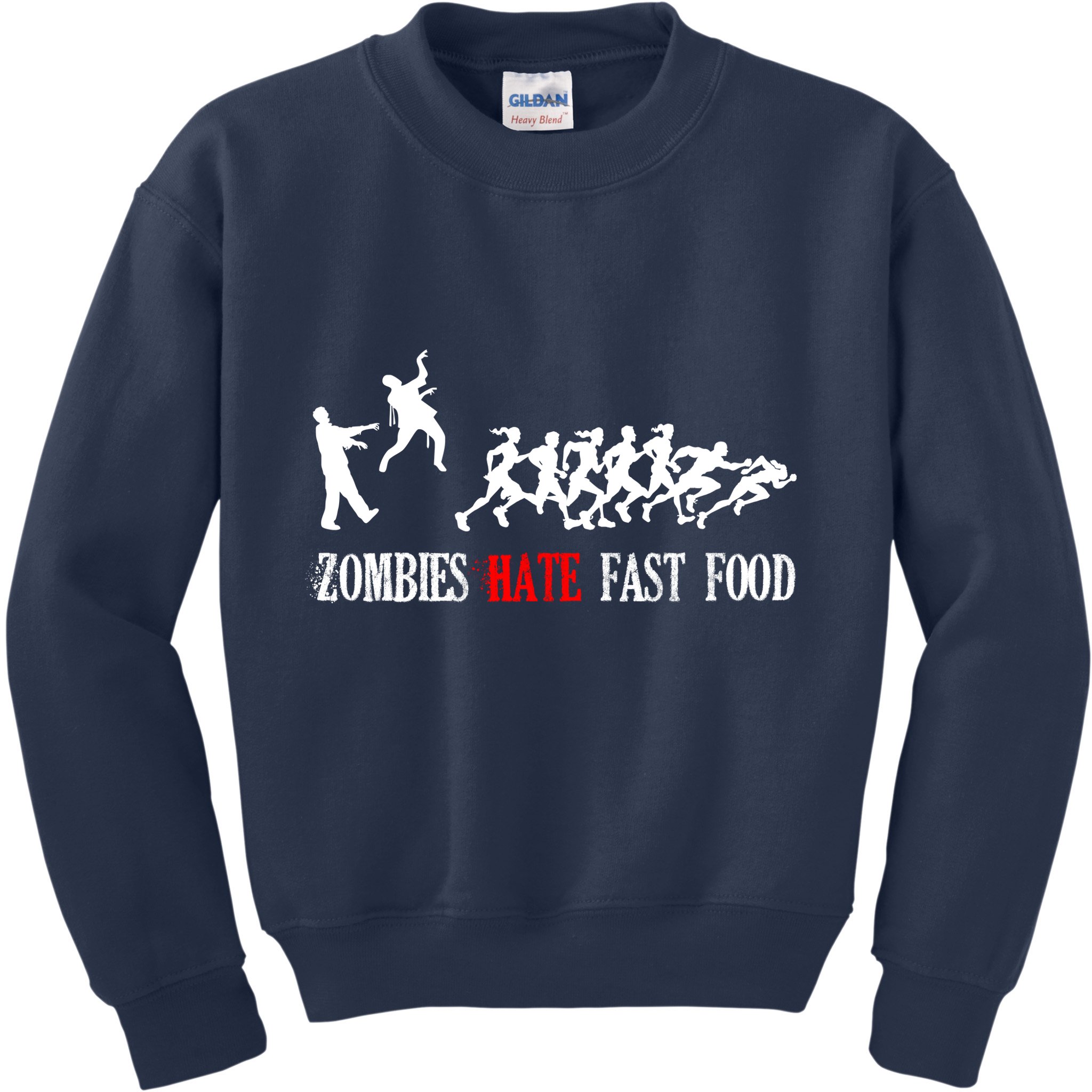 Zombies Eat Brains You'll Be Fine Kids Sweatshirt