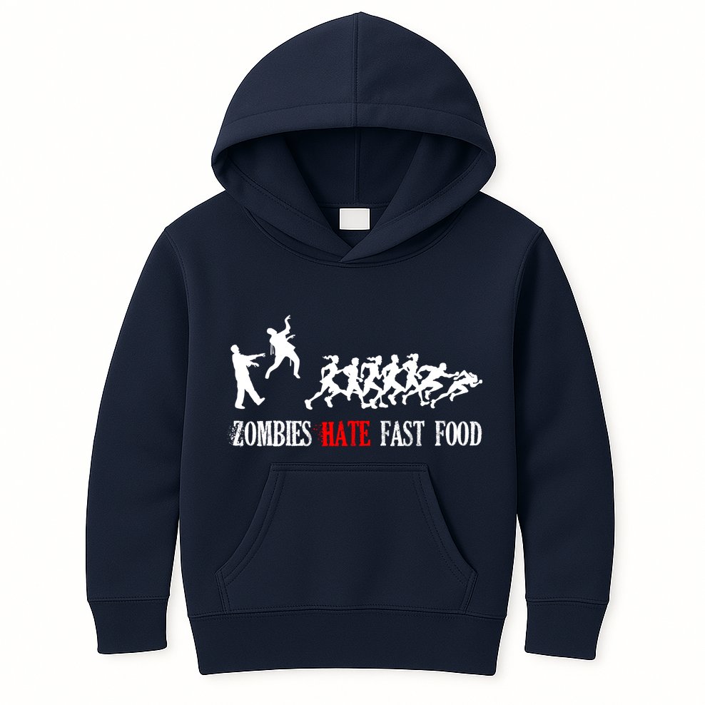 Zombies Eat Brains You'll Be Fine Kids Hoodie